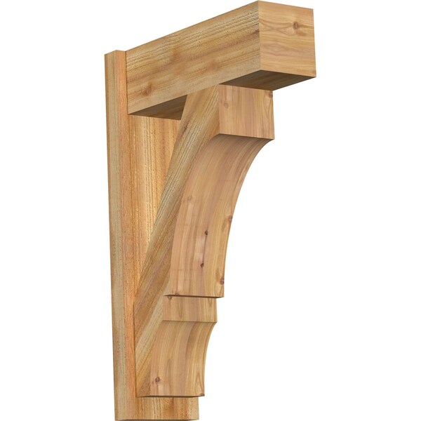 Ekena Millwork Balboa Block Rough Sawn Outlooker, Western Red Cedar, 8"W x 22"D x 34"H OUT08X22X34BOA05RWR - main